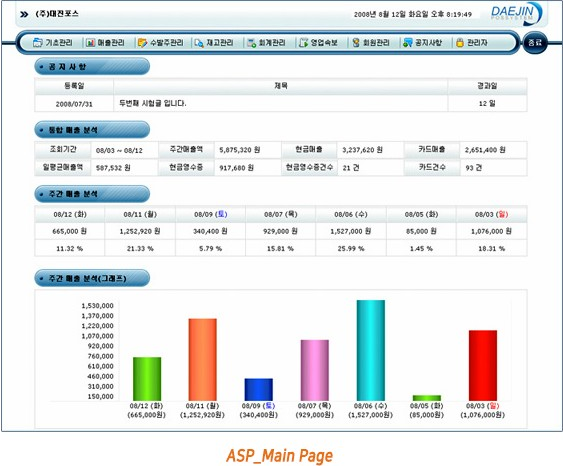 ASP 메인페이지